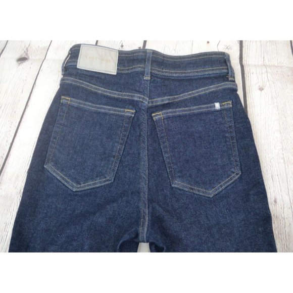 EVERLANE Women's The Way High Skinny Split Hem Jeans SIZE‎ 25 REG Dark Wash - Picture 3 of 9
